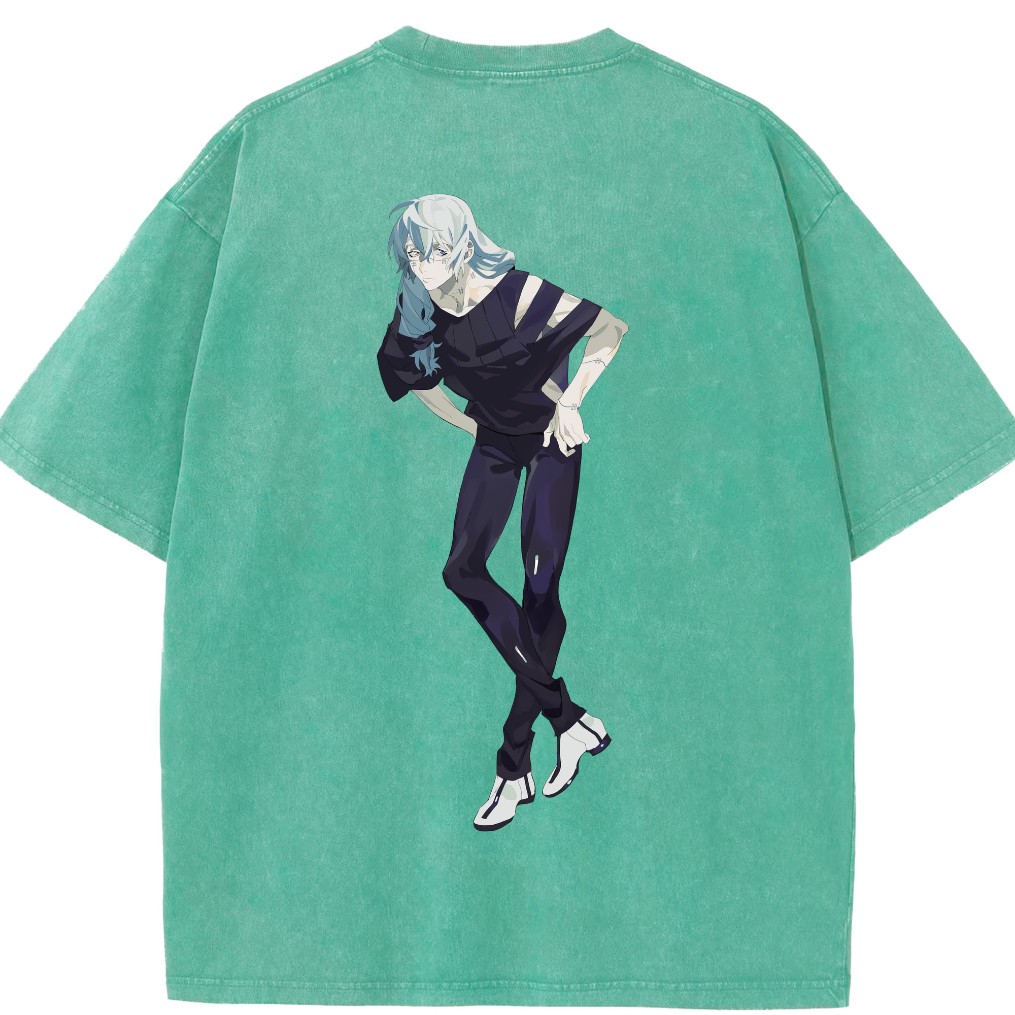 （画像用） 呪術廻戦 Jujutsu Kaisen 綿100% ヴィンテージ風 半袖Tシャツ（背面プリント）